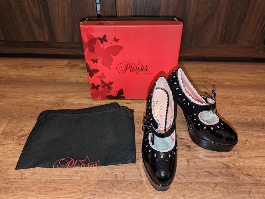 Lakierki na obcasie Pleaser DOLLY-68 gotyckie gangsterki
DOLLY-68 goty