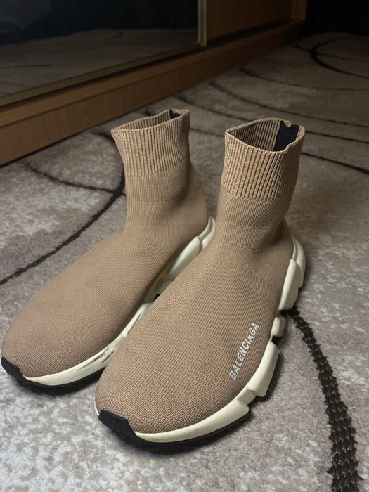Жіночі кросівки balenciaga speed trainer beige 25-25,5 см стопа