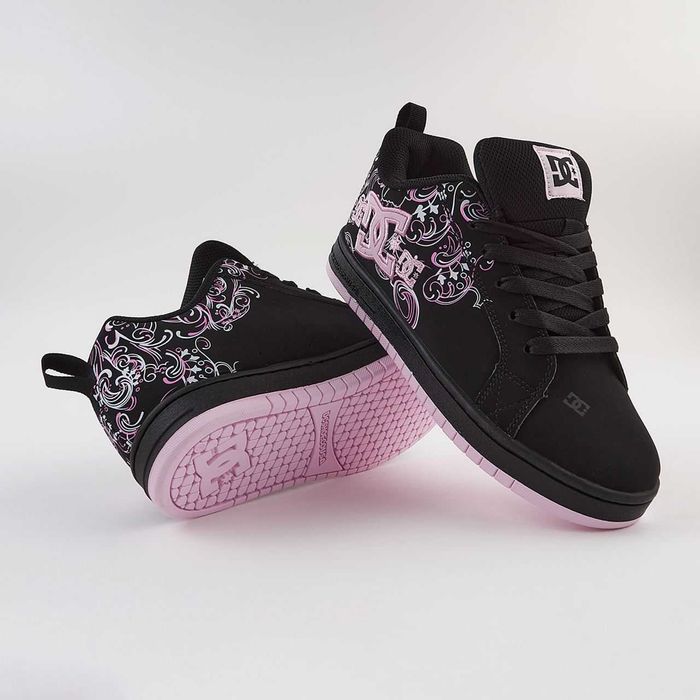 Жіночі кросівки DC Court Graffik "Black Pink Sabbath" Розміри 36-41