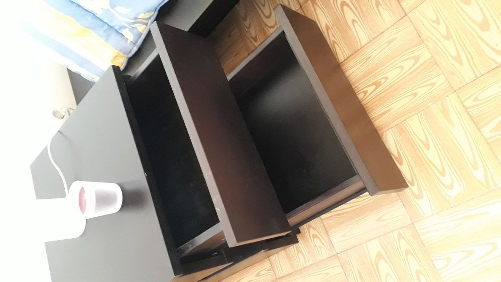 Mobília de quarto de casal em wengué preto