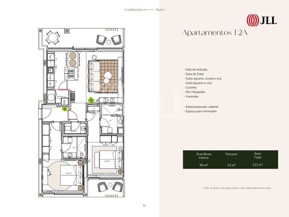 Apartamento T2, no resort Verdelago, Algarve