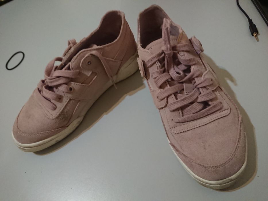 Sapatilhas tenis reebok workout rosa palido tam 35,5