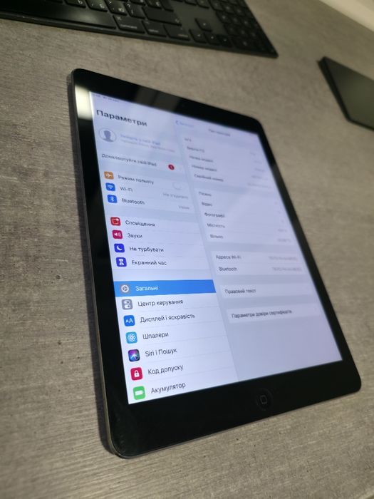 iPad Air 1. 64 гігабайт. Space Grey. Без обмежень. Гарантія