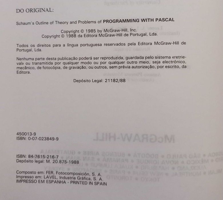 Pascal Programming by Byron S. Gottfried423104902858035202