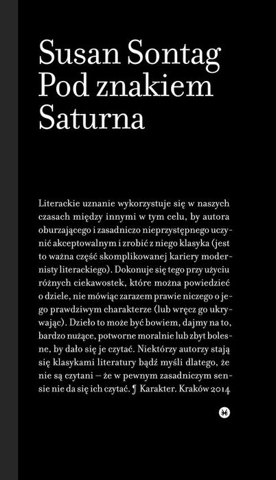 Pod Znakiem Saturna Susan Sontag
