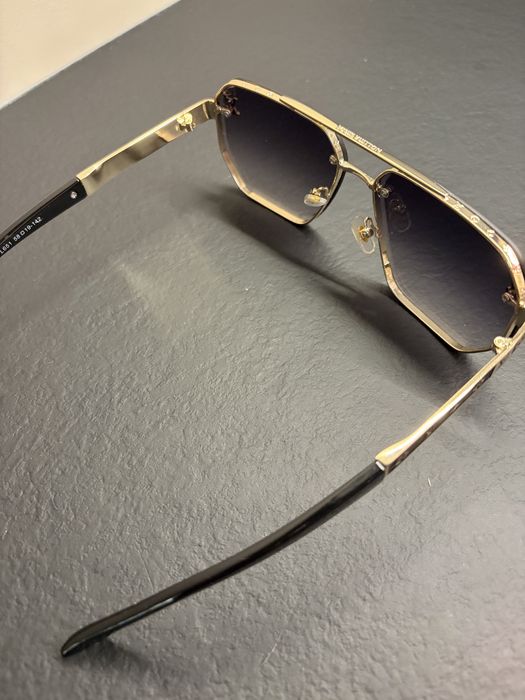 Okulary unisex LV pilotki złote