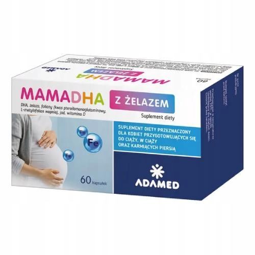 MamaDHA z żelazem, 60 kaps.
