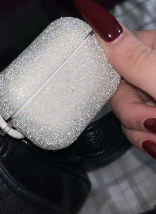 Новый чехол Airpods 3 безпроводные наушники белый прозрачный блестящий