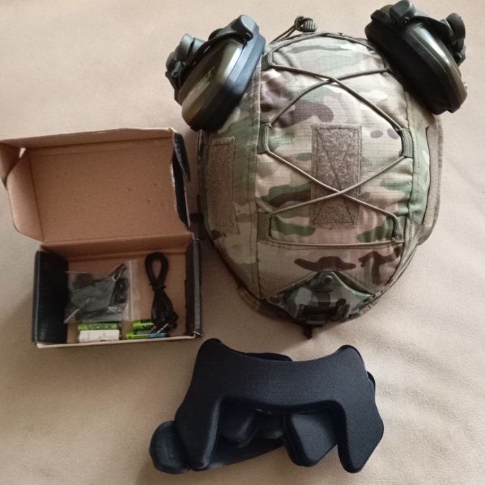 Тактичний шолом + навушники