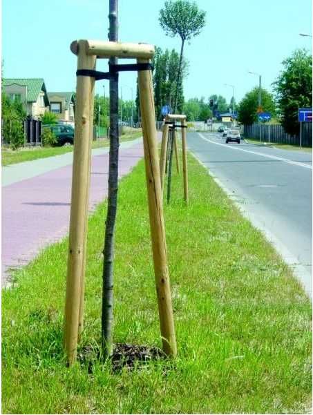 Podpory paliki do Drzew do Nasadzeń Tyczka - Gotowy Zestaw fi5 x 250cm