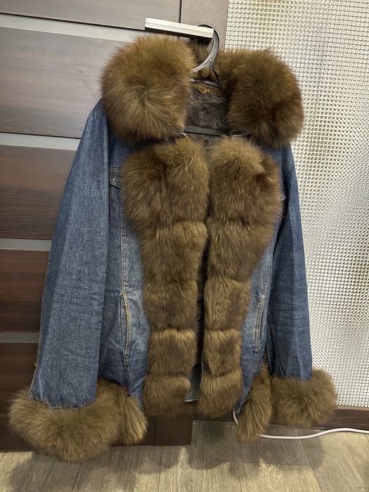 Джинсовска с финским мехом песца