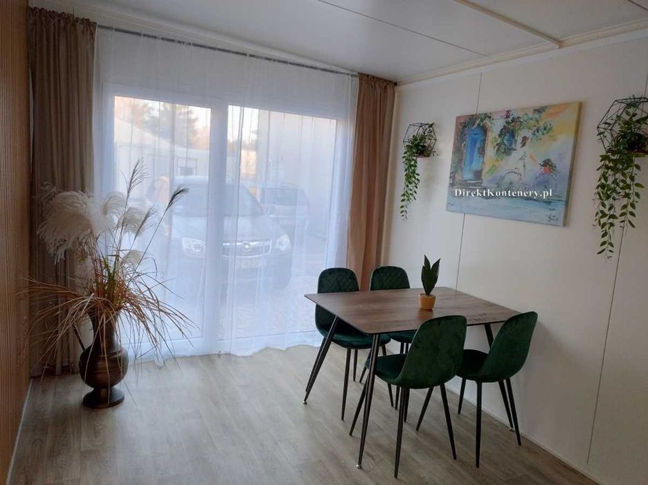 Domek modułowy, całoroczny, letniskowy 35 m2 na zgłoszenie WYPOSAŻONY