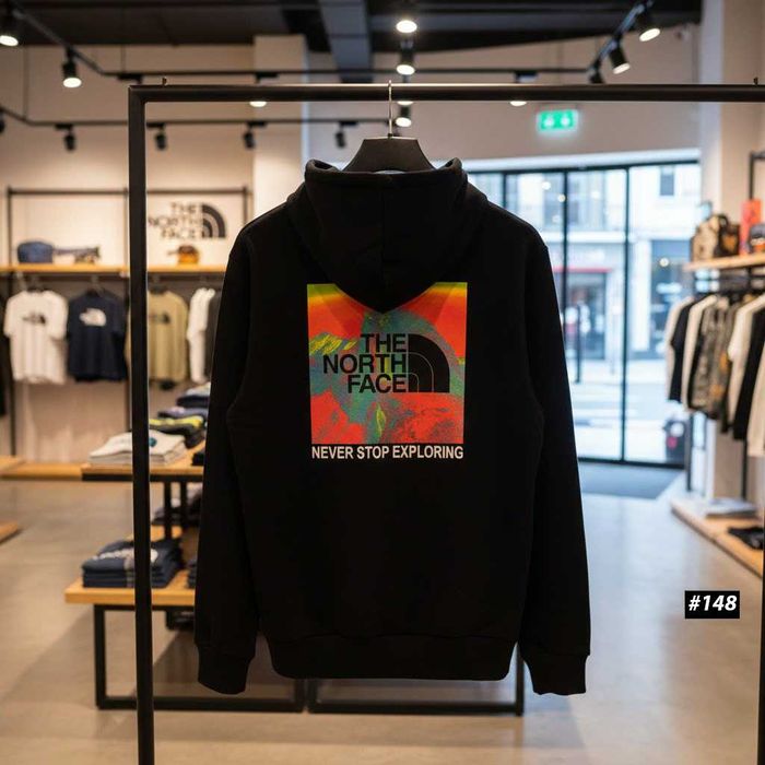 Черный • THE NORTH FACE Худи • ТНФ Mouintains • XS S M L XL