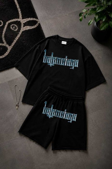 ‼️РОЗПРОДАЖ‼️Костюм BALENCIAGA, шорти футболка баленсиага, летний комплект баленса