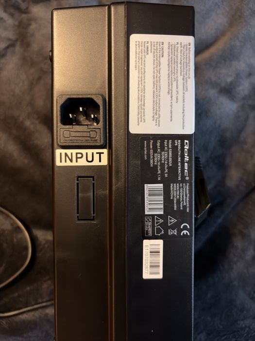 Zasilacz UPS QOLTEC 650VA 390W 2xUSB