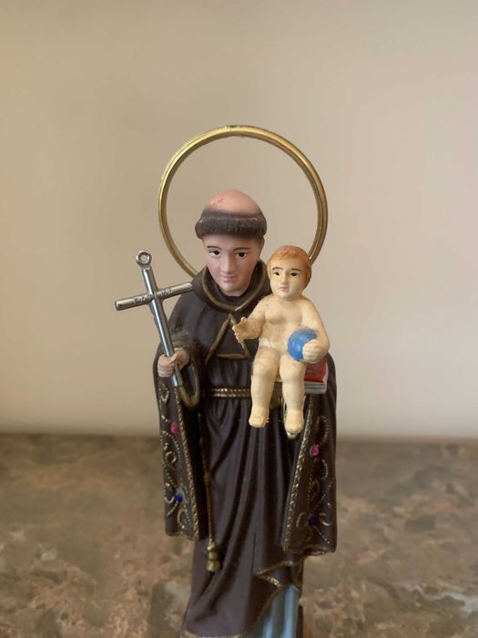 Santo António com Menino – imagem religiosa 20 cm