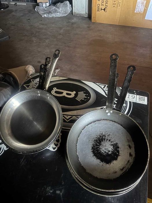 Професійна сковорода з нержавійки б/у, 4 шт. Київ