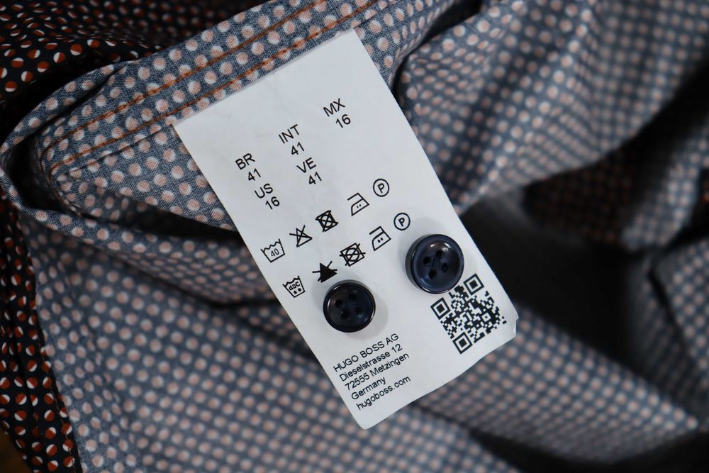 Hugo Boss męska koszula we wzory slim fit 41 16 L