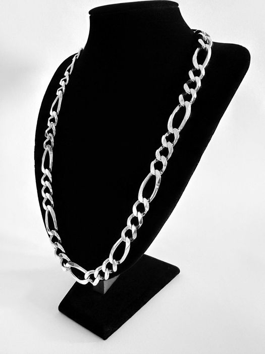 Srebrny Łańcuszek splot Figaro 66,5 CM 135 GRAM ! PR. 925 Okazja !