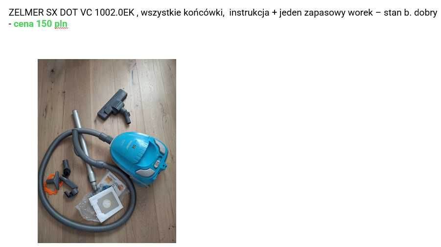 Odkurzacz Zelmer SX DOT VC 1002.0 EK
