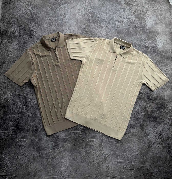 Мужская футболка поло на замке размеры M-XXL