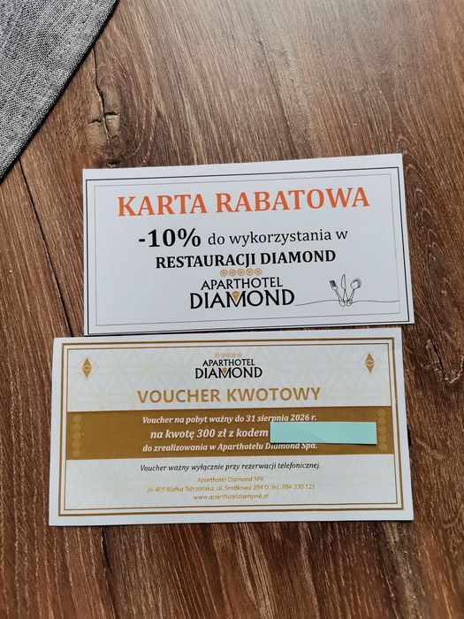 Voucher Aparthotel Diamond w Białce Tatrzańskiej plus zniżka do restau