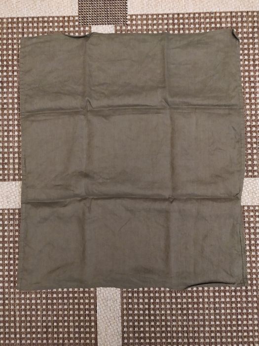 Poszewka na poduszkę lniana H&M home zielona khaki