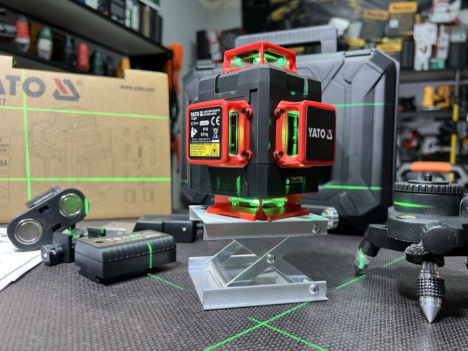 Лазерный уровень 4D YATO YT-30417 Зеленый луч