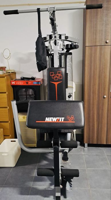 Home Gym NEWFIT – Multifunções, Pesos Guiados, Bom Estado