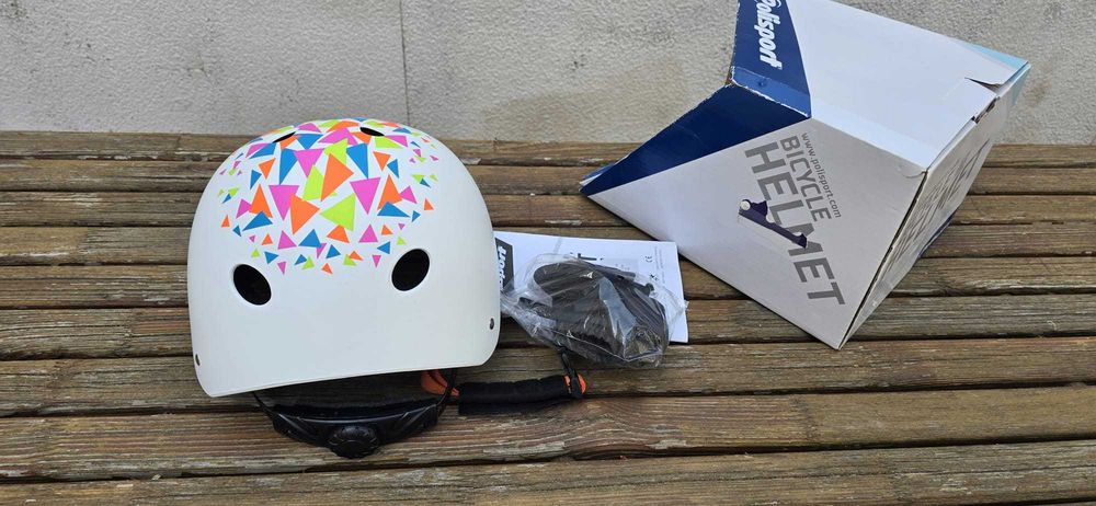 Capacete NOVO POLISPORT Urban Radical Triangles Branco S/M
