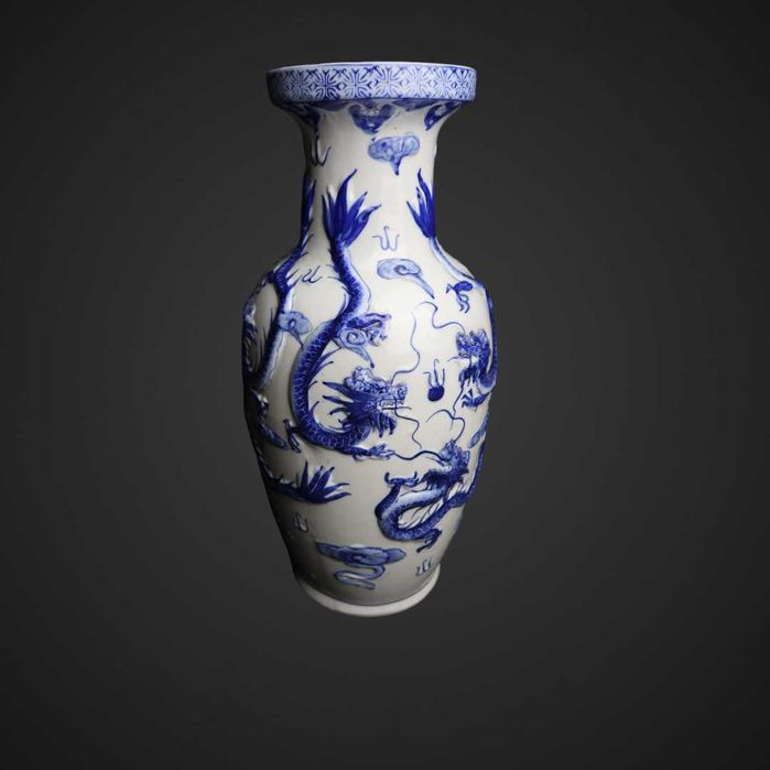 Chińska porcelana w stylu Qianlong  Feng shui ze smokiem b41/051514