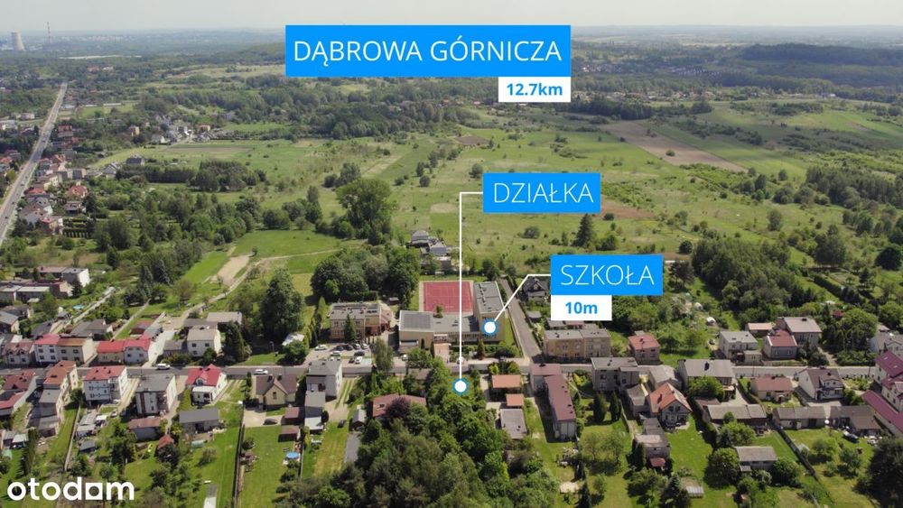 Działka pod budowę domu w zielonej okolicy .