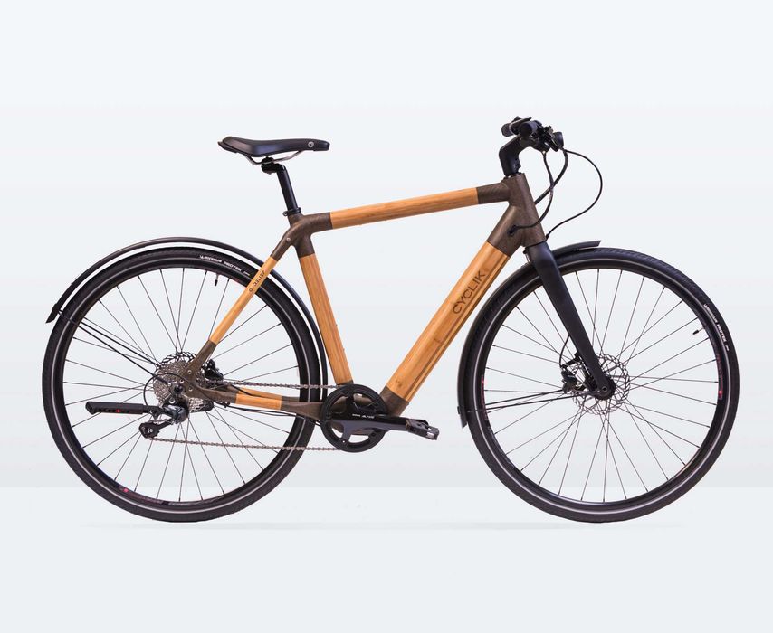 bicicleta eléctrica em bambu e linho Cyclik e-Relief