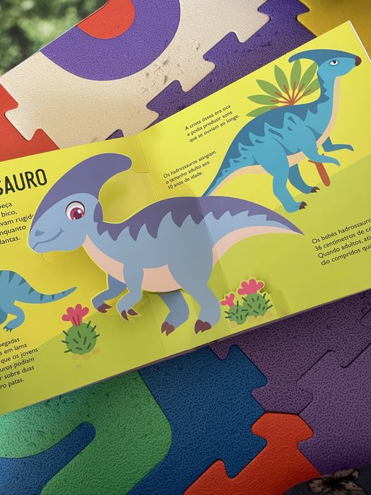 Livro dinossauros bebes com 10 pop-ups