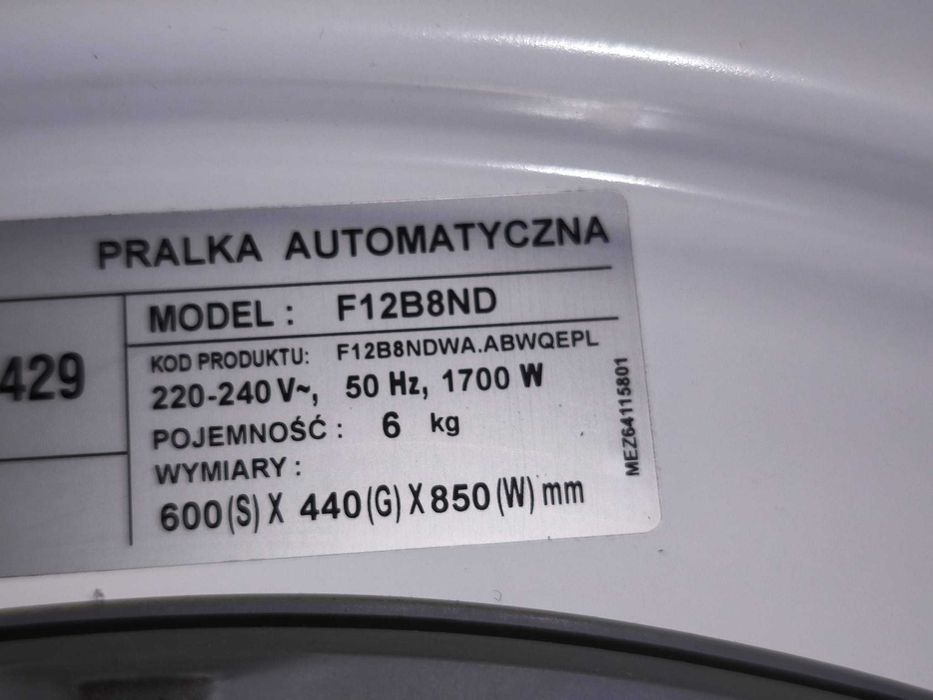 Panel czołowy pralka LG 6kg F12B8ND Panel sterujący i płyta główna