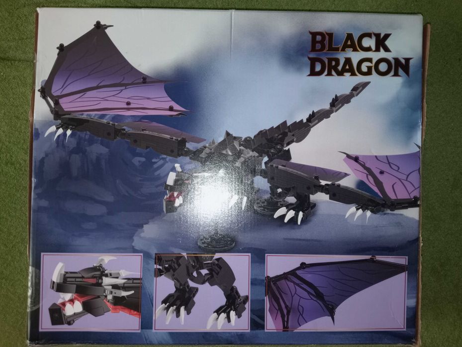 Klocki Mega Dark Dragon zestaw do budowania z regulowanymi skrzydłami