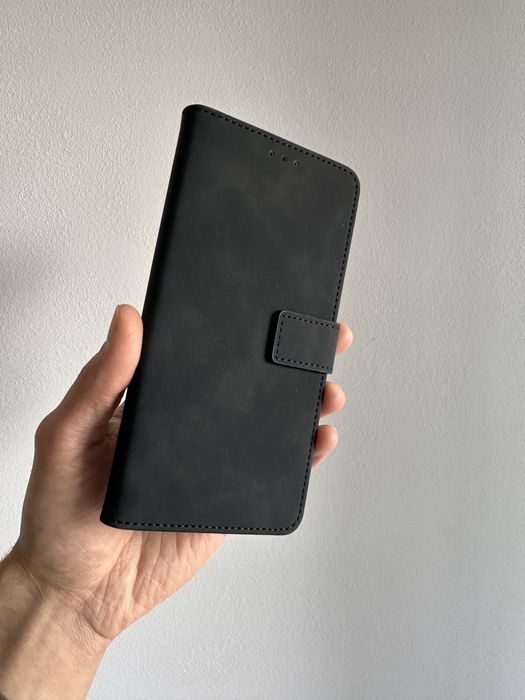 Etui Zamykane czarne + SZKŁO hartowane do Samsung Galaxy A55