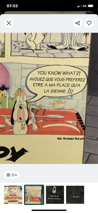 Gravura BD Droopy Edicao Limitada