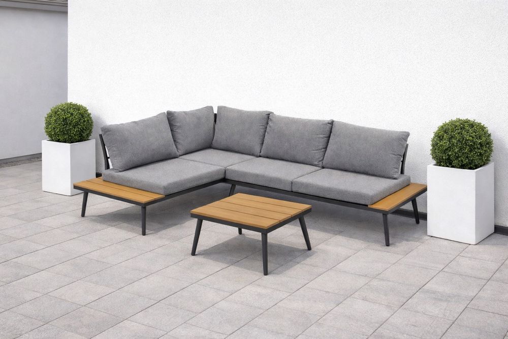 Mebe ogrodowe modułowe zestaw wypoczynkowy z poduszkami