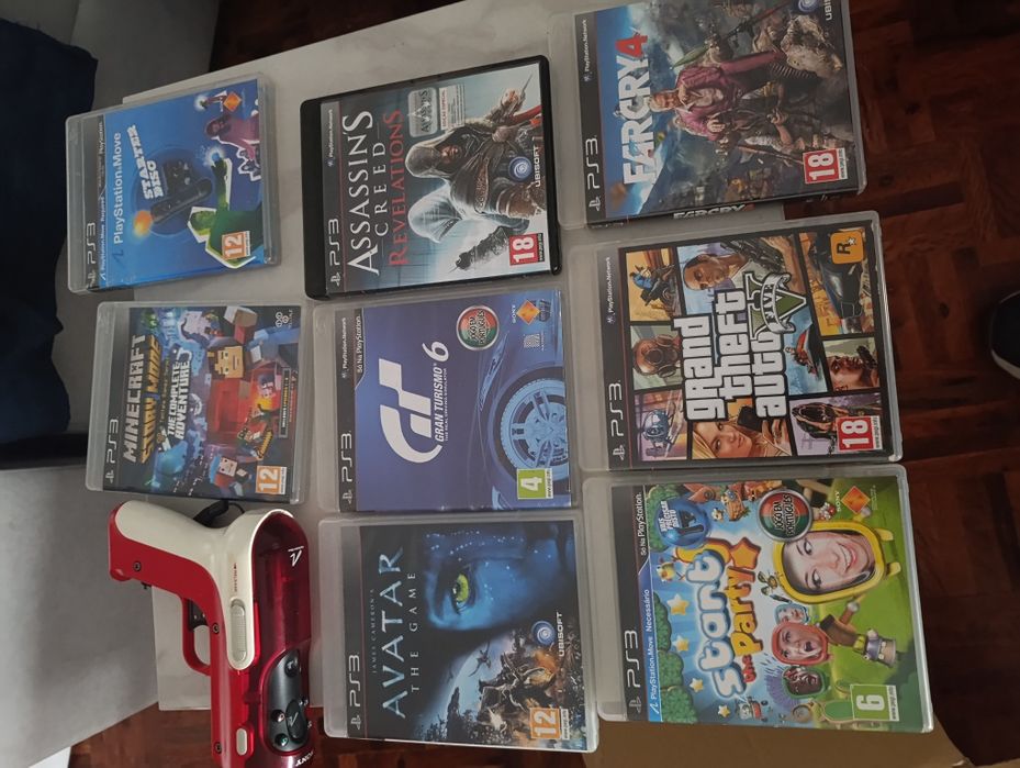 Pack de Jogos PS3 + Câmara Eye + Pistola Move