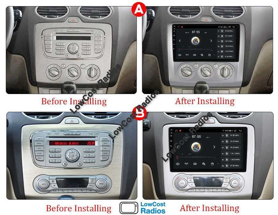 Auto Rádio ANDROID 15 - FORD FOCUS 9 Polegadas • GPS • BLUETOOTH • USB