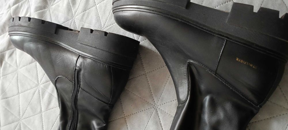 Tommy Hilfiger muszkieterki za kolano 41 skóra