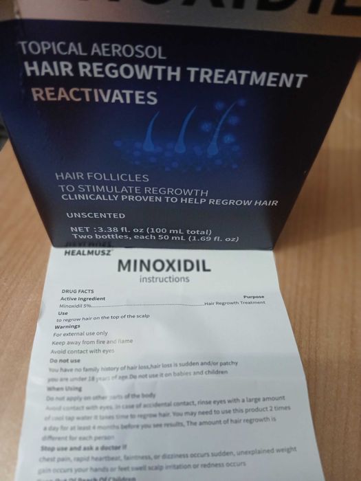 Minoxidil 5%+ dermaroller