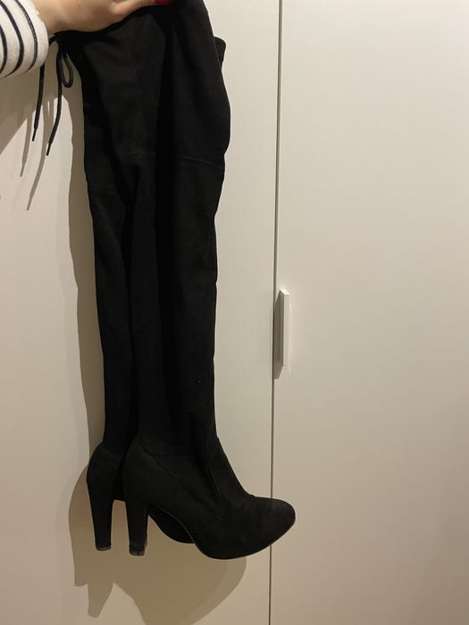 Kozaki za kolano, rozm 38 skóra naturalna