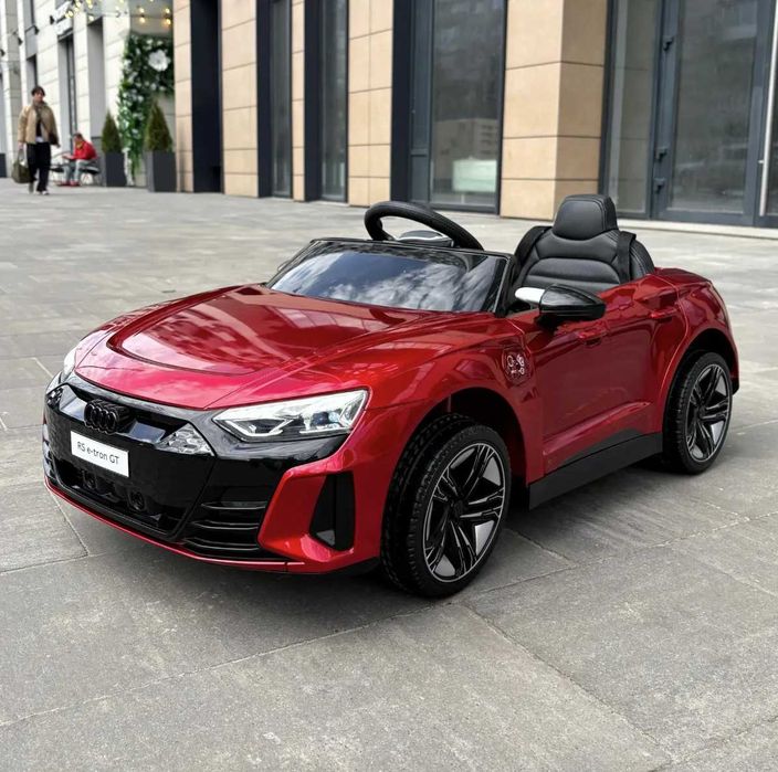 Детский электромобиль Kidsauto Audi RS E-tron GT MP4 (QLS-6888 - красный) - аккумулятор, пульт ДУ