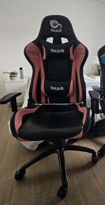 Cadeira gaming talius rosa e preto