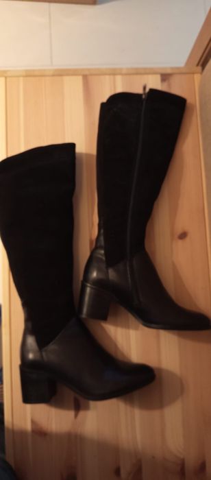 Skórzane kozaki rozmiar 38