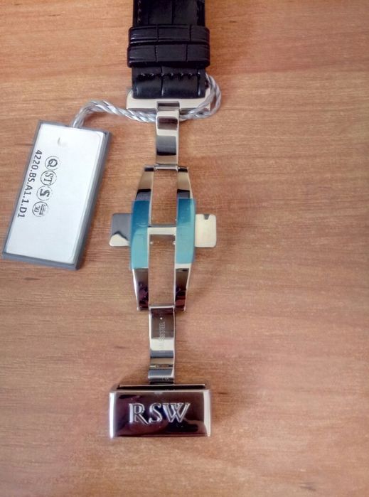 BRYLANTY DIAMENTY NOWY RSW oryginalny męski zegarek pasek z aligatora