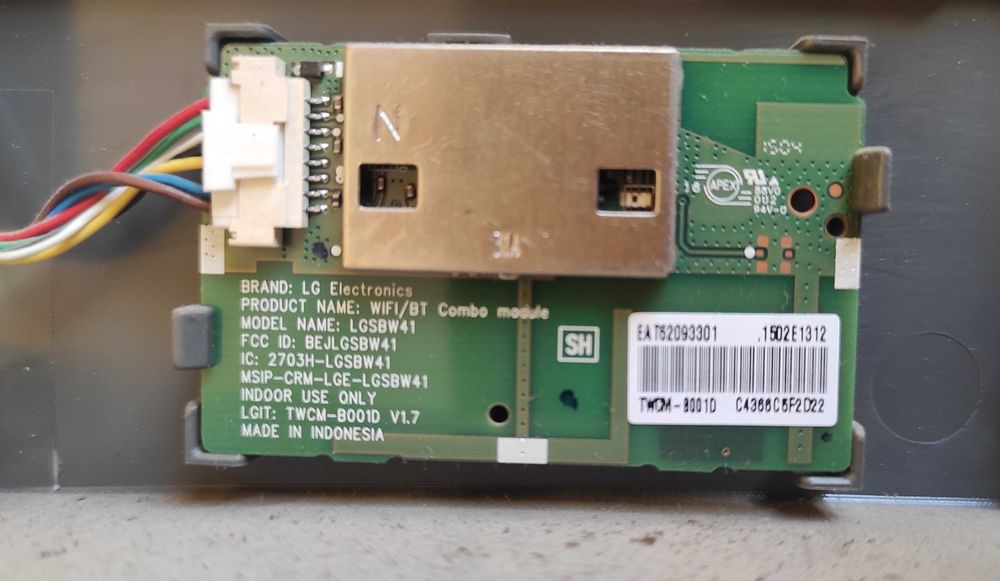 Moduł Wi-Fi / Bluetooth LGSBW41 BEJLGSBW41 + Moduł IR 42LB650V EBR78480603
