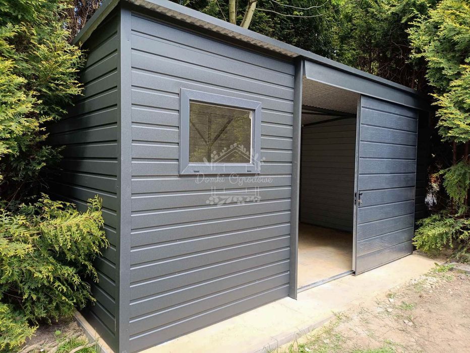 Schowek - domek ogrodowy 4x2m - drzwi przesuwne ID1085